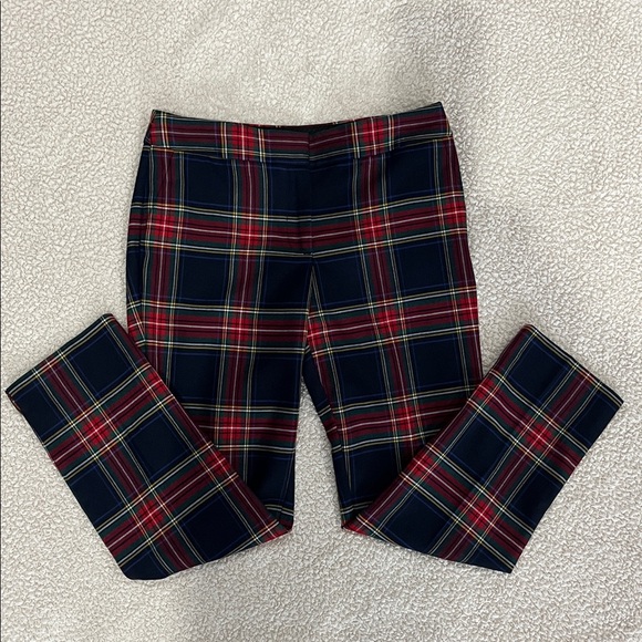 Talbots Plaid Hampshire Ankle Pants Size 4 Petite Wool Blend Lined With Zipper - Picture 2 of 5
